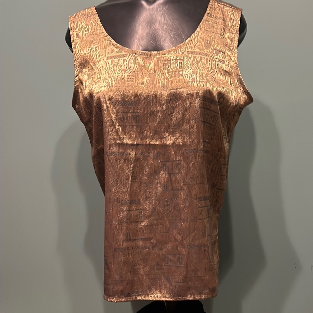 Champagne Elegant Gold Sleeveless Top